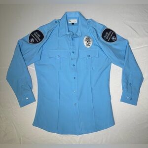 Allied Universal Security Services Guard Uniform Shirt Light Blue M 15-15.5 NWT